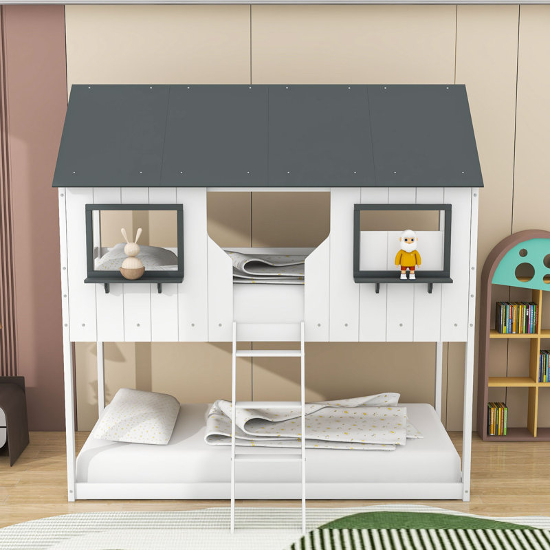 Lit superposé simple Bowning, Blanc