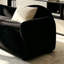 Chaise longue minimaliste en tissu noir-96947182