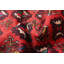 Tapis unique en laine noué à la main 3 pi 10 po x 7 pi nouvel âge en rouge / blanc Clercie
