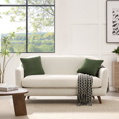 Kaya 65" Upholstered Boucle Loveseat by George Oliver