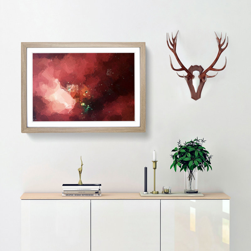 Out of Space Vol.29 in Abstract - Picture Frame Graphic Art Print, Oak Framed, 62cm H x 87cm W x 2cm D