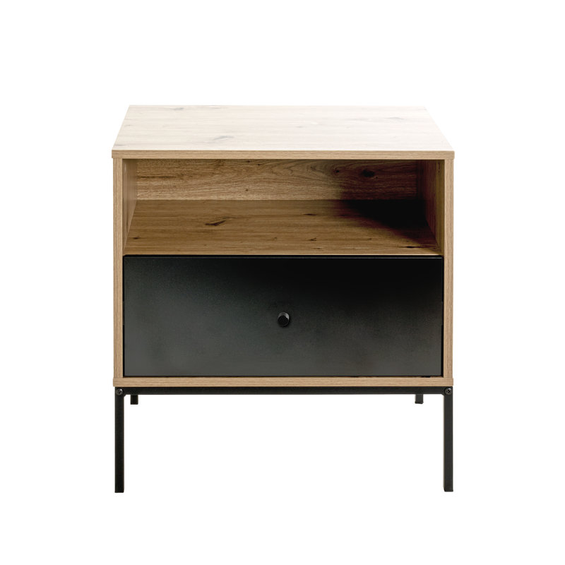 Eburnean Side Table with Storage