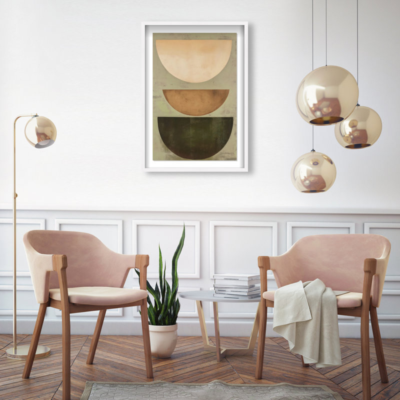 Sun-Kissed Minimalism III Shadowbox Abstract Print by Oliver Gal, Black Frame, 10 x 15, 31.5"H x 21.5"W, White Frame