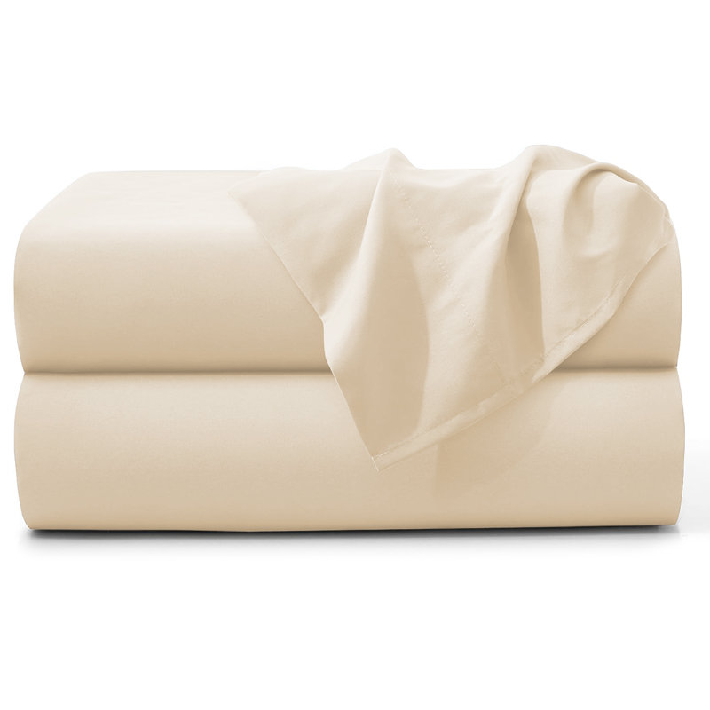 Sidak 100% Cotton Brushed Flat Sheet, Cream, Kingsize (5')