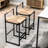 Prakhar Woven Water Hyacinth Counter Bar Stool with Low Back Set