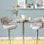Baudette Swivel Upholstered Adjustable Height Counter Stool with Metal Frame-15848425