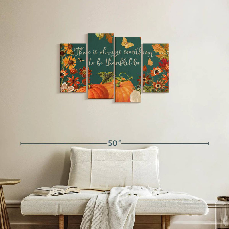 Fall Garden Quote VI bleu sarcelle, H 22 po x l 36 po