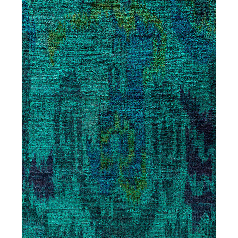Overdyed One-of-a-Kind 11' 9" X 12' 1" Hand Knotted Area Rug