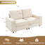 Causeuse à accoudoirs carrés de style moderne 70,8 po-687430113-685721604
