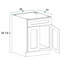 Armoire de meuble-lavabo 24 po gris Shaker