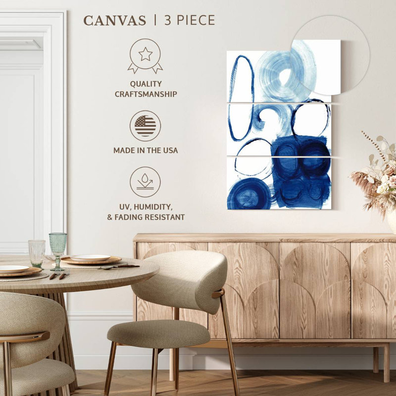 Avery Blue Circle Study I, 32" H x 20" W