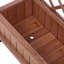 Lit de jardin surélevé avec treillis, boîte à fleurs d'extérieur en bois et support à plantes avec supports d'escalade