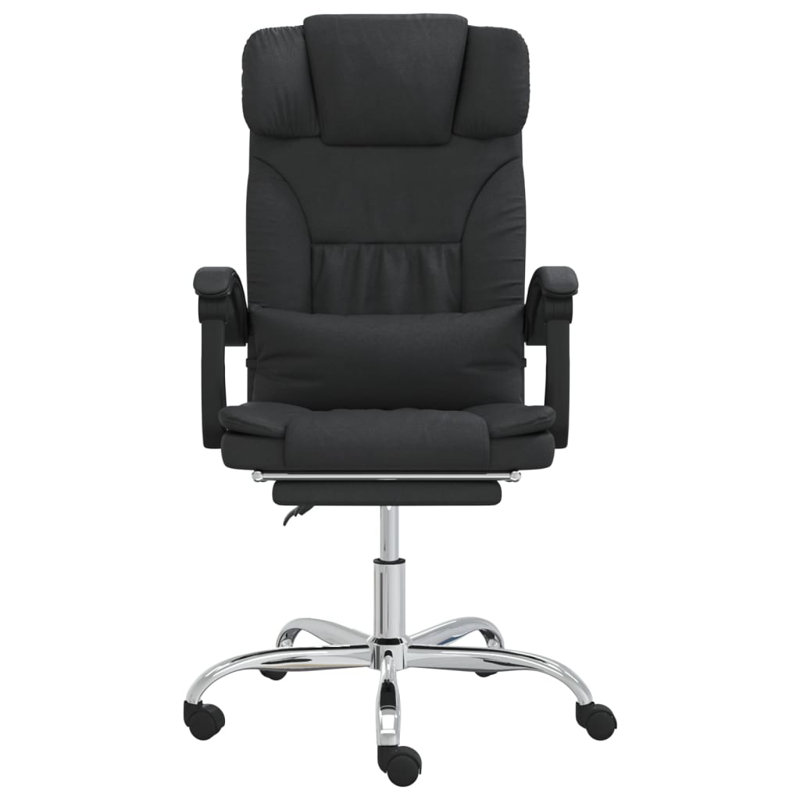 Massage Reclining Office Chair Faux Leather, Black