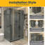 Porte de douche pivotante réversible noir mat 45,6 "à 46" x 79 "avec verre teinté noir et panneau latéral 30,2" à 30,5 "Drew-125041173