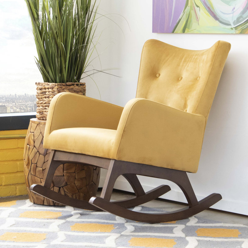 Chaise berçante Croce, Jaune