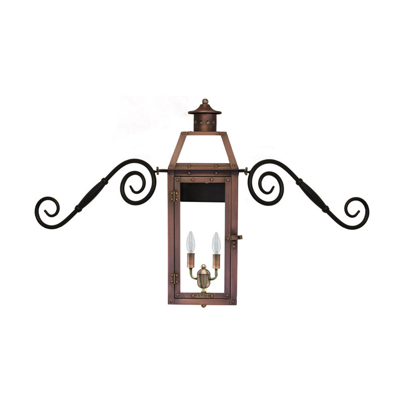 Beinville Outdoor Wall Lantern, 25" H x 10.5" W x 12.5" D