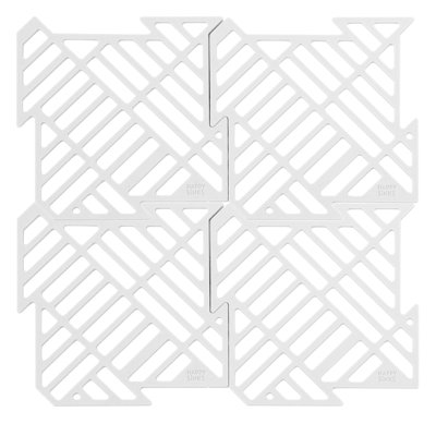 Ensemble de tapis d'évier Happy Sinks - noir - 4 pièces