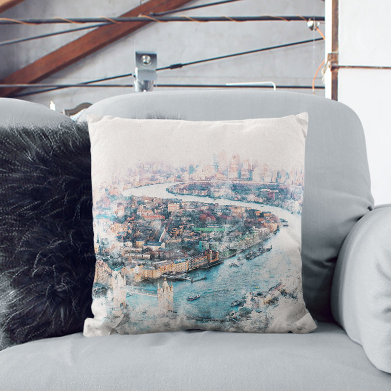 Square Cushion, 55cm H x 55cm W x 20cm D, Stone