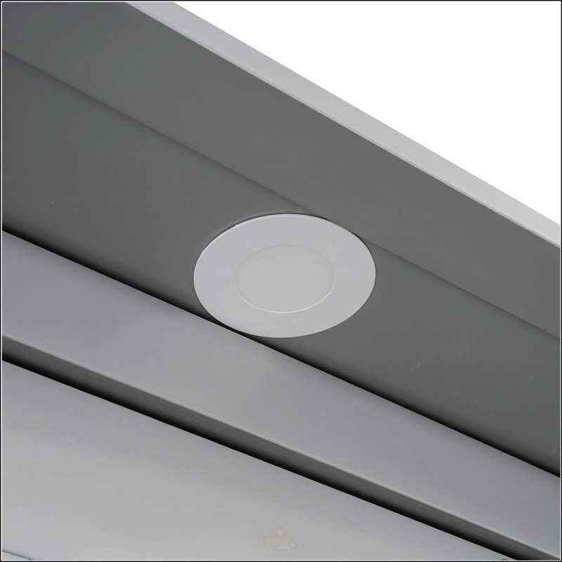 Lit escamotable double avec tablettes et lumières DEL, Gris