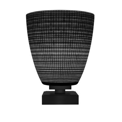 Aneka Accent Lamp With 8" Gray Matrix Glass