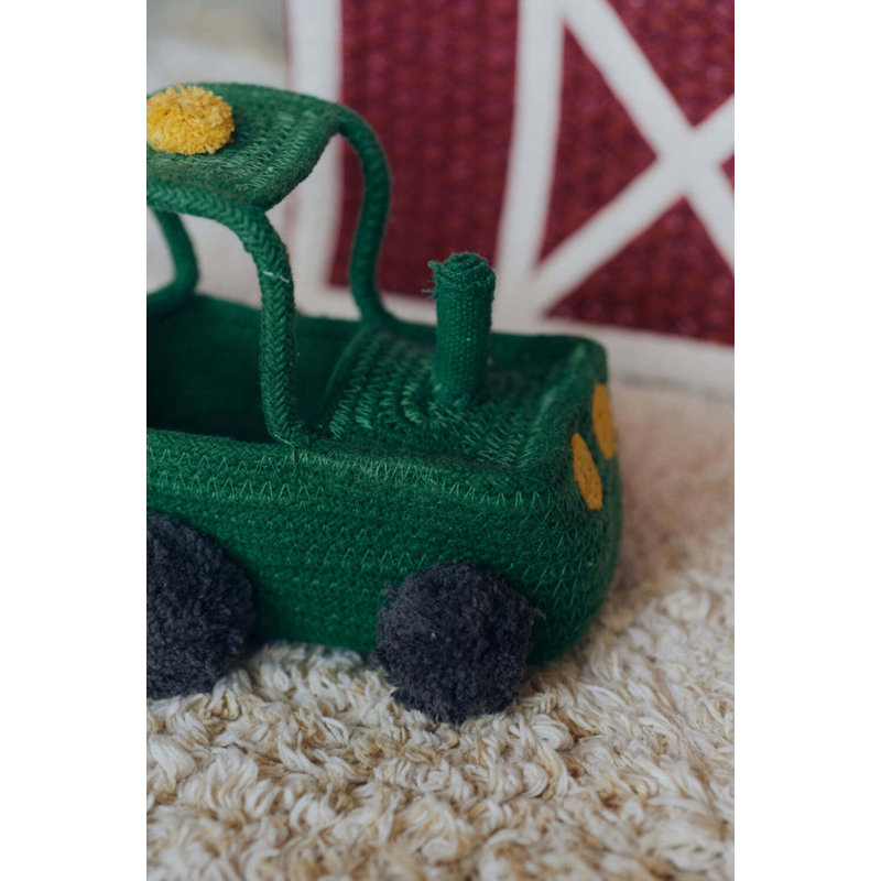 Growing Up On A Farm Handmade Fabric Metal General Basket