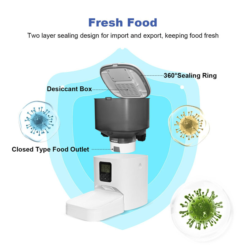 Automatic Cat Feeder, 4L Cat Food Dispenser
