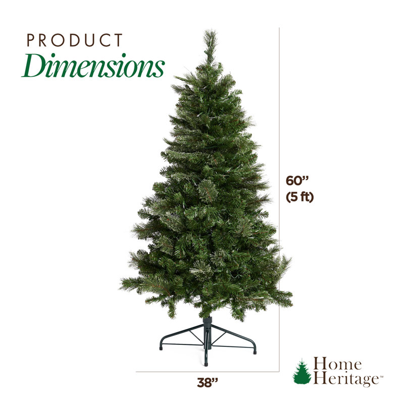 The Holiday Aisle® Rotating Tree Stand Base with Cascade Quick Set 5-Ft Pre-Lit Tree