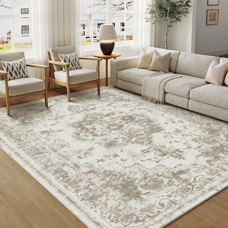  Elegant Modern Machine Woven Area Rug in Brown