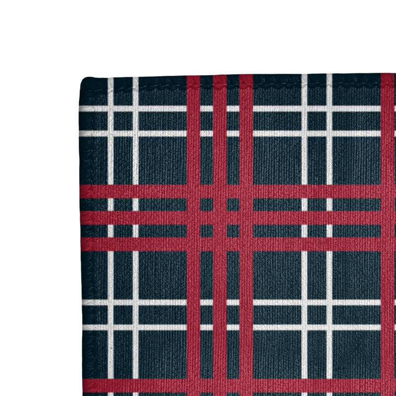 Tapis à carreaux bleu, Rectangle 4 pi x 6 pi