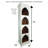 Hand-crafted Solid Wood Arched 4 Shelf Narrow Bookcase