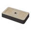 Lavabo de salle de bain rectangulaire en céramique noire 24 po x 16 po