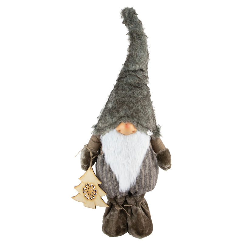 Figurine de Noël 33 "brun et blanc avec pantalons rayés