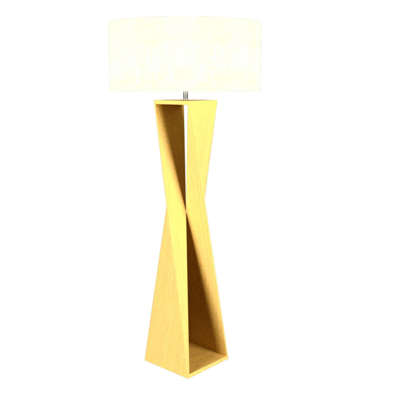 Spin 64.35'' Column Floor Lamp, Organic Gold