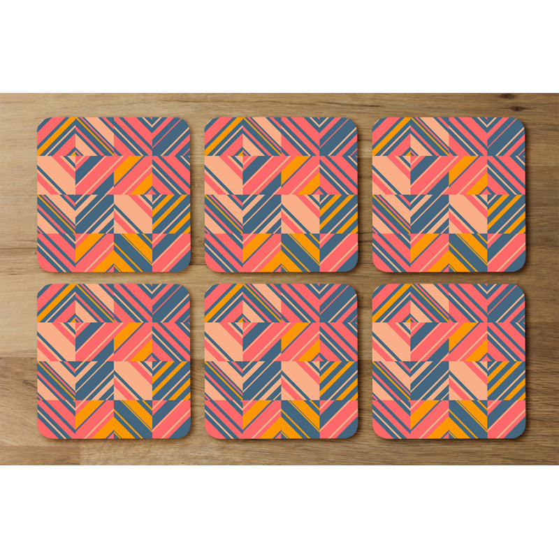Square 6 Piece Coaster Set