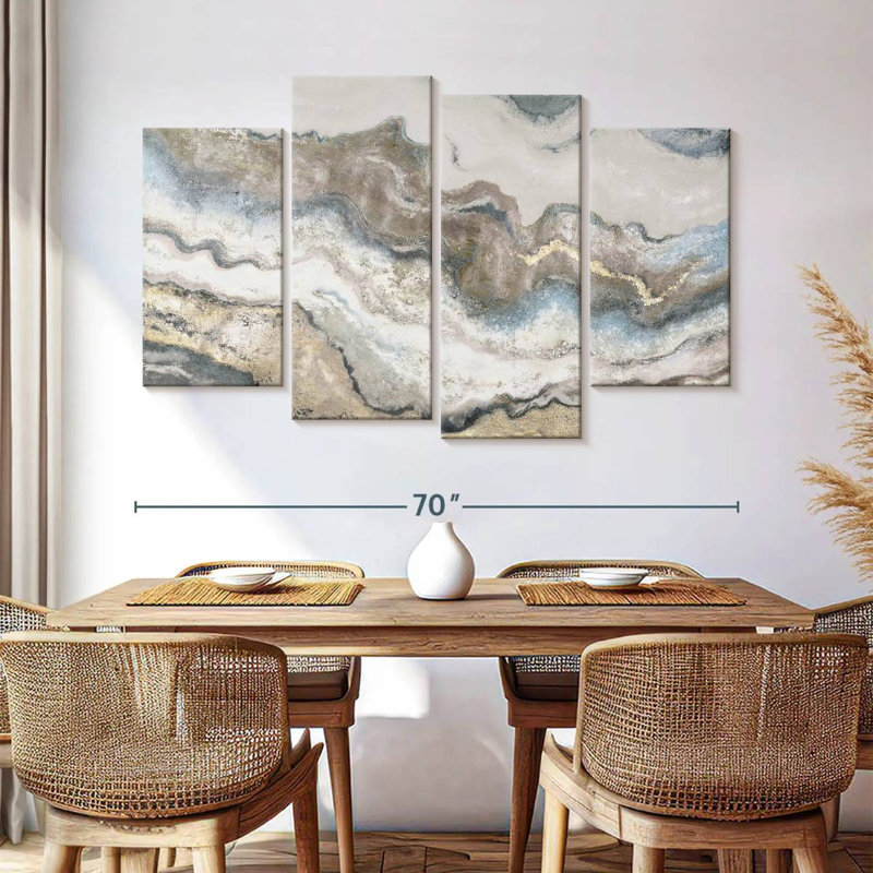 Avery Neutral Marble, 42" H x 68" W