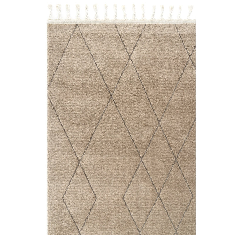 Sazid Geometric and Geometric Shapes Indoor / Outdoor Area Rug, Rectangle 5'3" x 6'6"