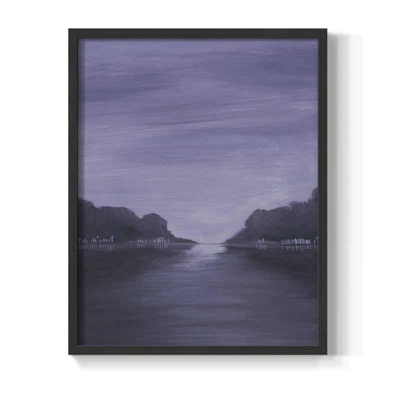 Améthyste clair de lune I, reproduction encadrée - bois massif, Noir, H 10 po x l 8 po