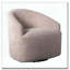 Chaise pivotante rembourrée à 360 degrés