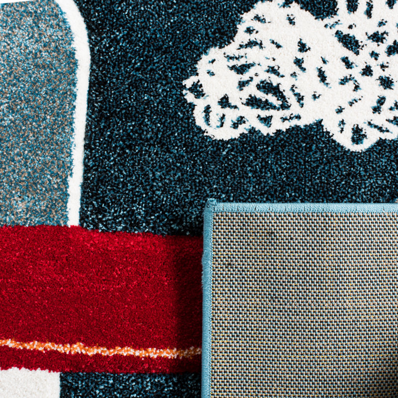 Tapis bleu marine / ivoire Glantz, Rectangle 2 pi x 3 pi