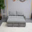 Modern Velvet Convertible Sleeper Loveseat with USB Charging, Pull Out Sofa Bed, 2 Pillows, Side Storage Pockets, Compact for Small Spaces & Easy Assembly-631403607