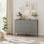 Commode pour chambre à coucher avec 6 tiroirs, commode moderne de 48 po avec poignée en métal, meuble télé-10514067
