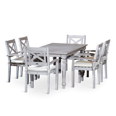 Repas rectangulaires gris argenté avec décoration de parasol 7 finitions
