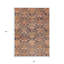 Tapis intérieur lavable en terre cuite et gris anthracite 8 pi x 10 pi