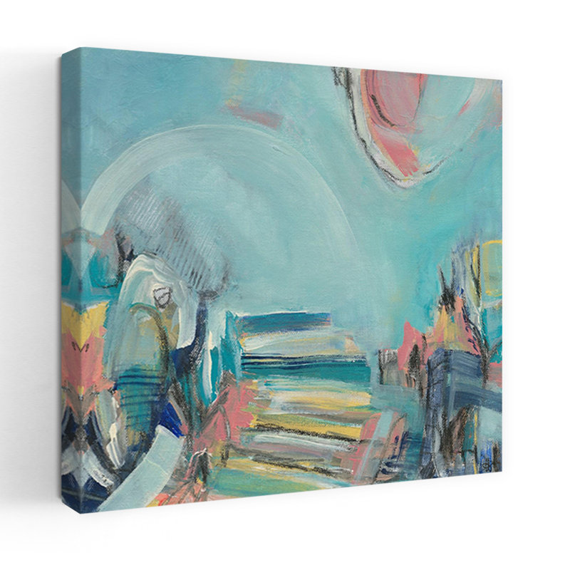 «Bright Steps», art contemporain abstrait, H 18 po x l 18 po