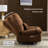 Rhowyn Power Ergonomic Recliner 360 Degree Swivel Glider Sofa-371265543