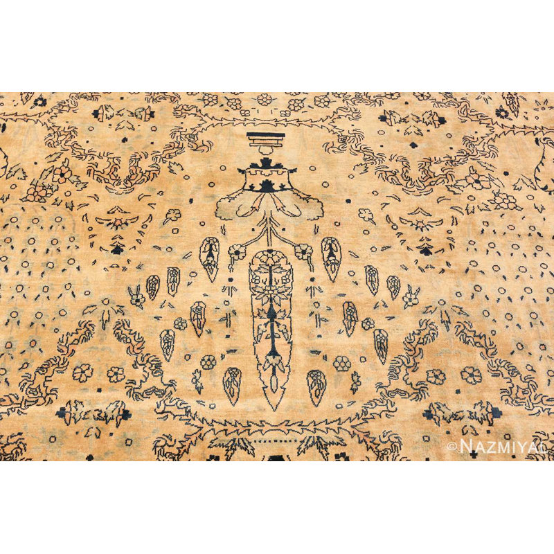 Très grand tapis décoratif antique indien Agra