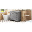 Meuble-lavabo gris de 36 po avec lavabo en céramique, 2 portes à fermeture en douceur, 5 tiroirs pour le maquillage, articles de toilette intelligents avec rangement de 36 po, conception pratique-1652323634