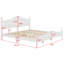 Lit plateforme en bois traditionnel traditionnel, support à lattes de bois-129604762