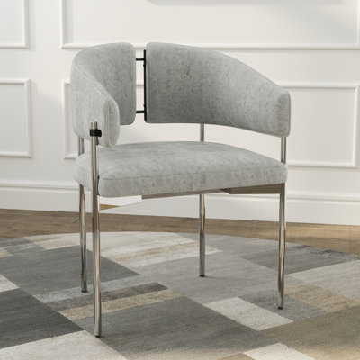 Luxury Velvet Dining Room Chair With Armrest Design