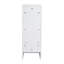 Armoire de rangement autoportante 12 po, portes à fermeture douce, blanc brillant (emballage KD)